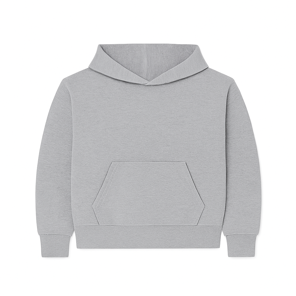 Heather Grey Cropped Hoodie