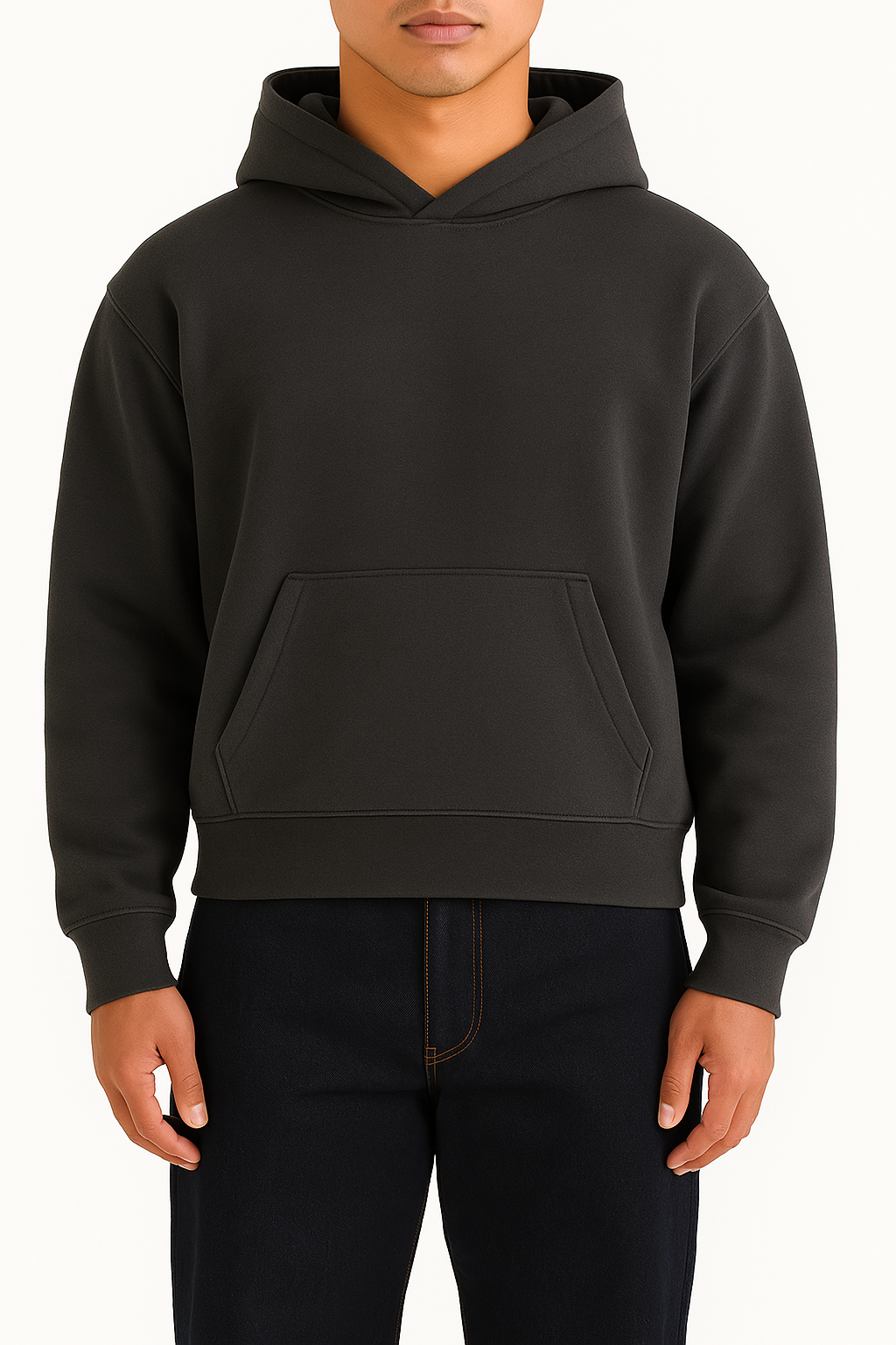 Charcoal Cropped Hoodie